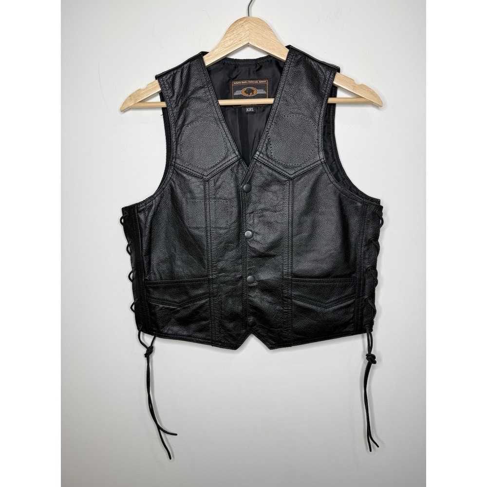 Black Leather Vest